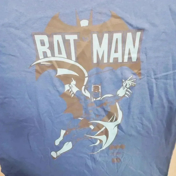 Mens Batman The Dark Knight Graphic T Shirt Blue Mens Size XL DC Comics - Picture 7 of 8